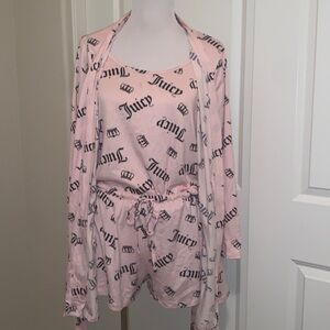 JUICY COUTURE BRAND NEW SIZE XL THREE PIECE SUPER CUTE PAJAMA SET